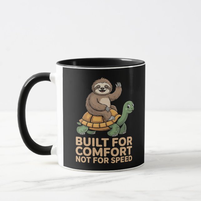 Caneca Funny Sloth Riding Turtle (Esquerda)