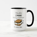 Caneca Funny S'more Pun<br><div class="desc">Mais caneca de trocadilho para o Dia do Pai ou pai. Você pode mudar facilmente o layout,  o tamanho ou a posição dos elementos de design clicando em "personalizar mais" ou até mesmo adicionar uma mensagem pessoal para torná-la completamente sua.</div>