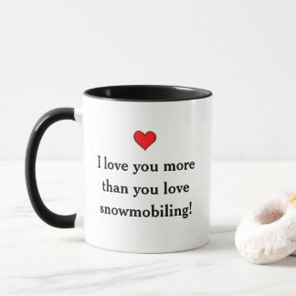 Caneca Funny Snowmobiling Husband Gift