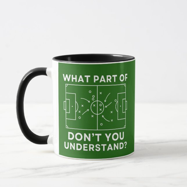 Caneca Funny Soccer Coach What Part Of Tactics Diagram (Esquerda)