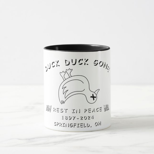 CANECA FUNNY SPRINGFIELD OHIO DUCK DUCK GANHOU CAFÉ MUG (Centro)
