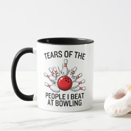 Caneca Funny Tears Of The People I Beat At Bowling
