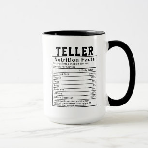 Caneca Funny Teller Nutrition Facts Financial Worker Gift