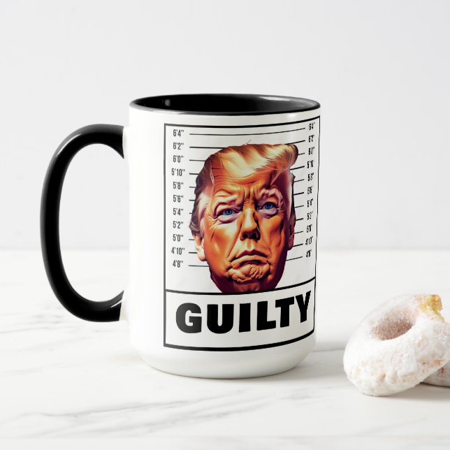 Caneca Funny Trump Guilty (Com Donut)