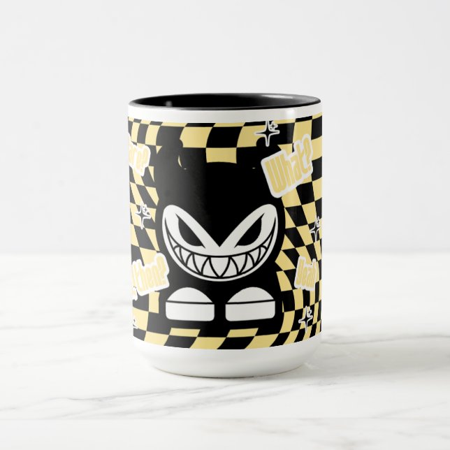 Caneca Funny Yellow Labubou-Inspired Mug | Cute Bold  (Centro)