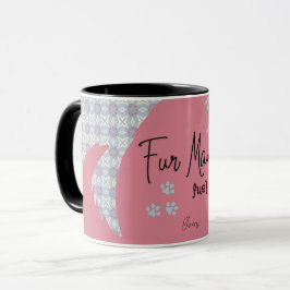 Caneca FUR, MMA, cor-de-rosa e azul