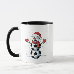 Caneca Futebol de Boneco de Neve Natal Papai Noel Beisebo