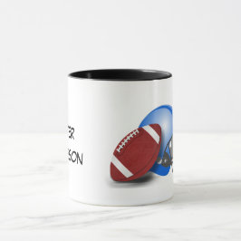 Caneca Futebol e capacete personalizam com nome