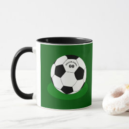 Caneca Futebol Mago, bola de futebol com nome e número