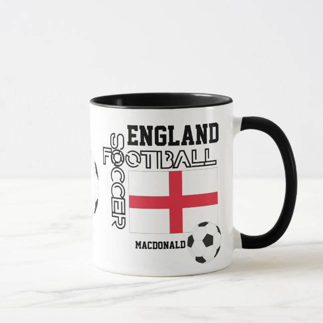 Caneca Futebol Personalizado da INGLATERRA (Direita)
