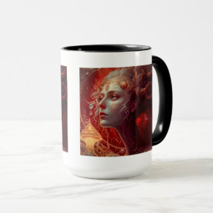 Caneca Futura Arte Nouveau Mulher Combo Mug, 15 oz