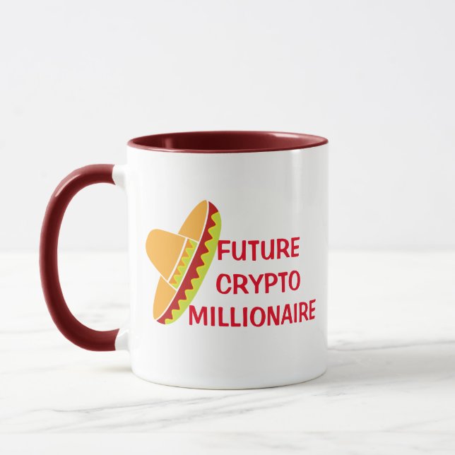 Caneca Futuro Crypto Currency Doutor Pun Engraçado Café (Esquerda)