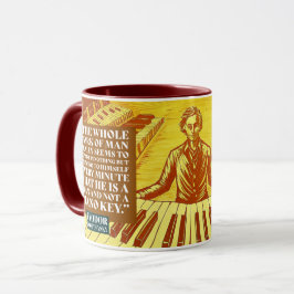 Caneca Fyodor Dostoevsky cita escritores russos