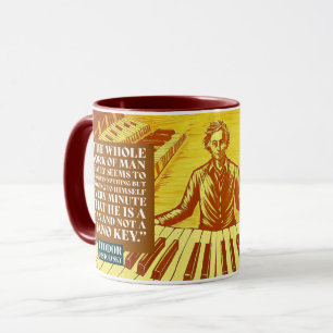 Caneca Fyodor Dostoevsky cita escritores russos