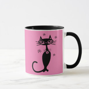 CANECA GABINETES DE CAFÉ DE GATO RETRO