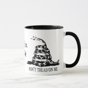 Caneca Gadsden - não pise em mim, em livre vivo nem não