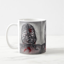 Caneca Gaiola Vazia Costelas Humanas Arte Gótica Surreali