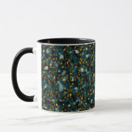 Caneca Galáxias Preto Azul & Dourado