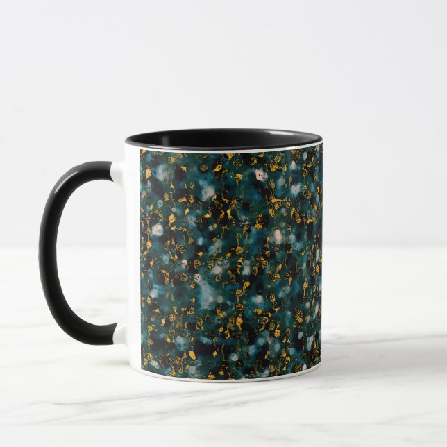 Caneca Galáxias Preto Azul & Dourado (Esquerda)