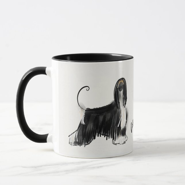 Caneca Galgo afegão black&tan (Esquerda)