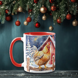 Caneca Galinha de Natal Bastante Russo