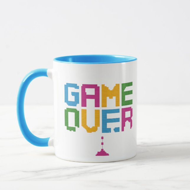Caneca Game Over Gamer – Café de Jogos de Pixel Re (Esquerda)