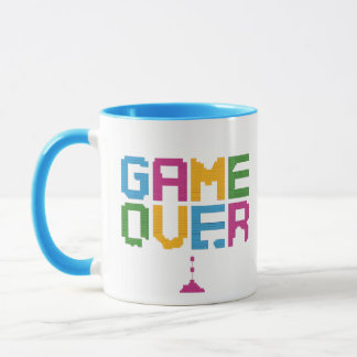 Caneca Game Over Gamer Mug – Retro Pixel Gaming Coffee 