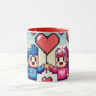 Caneca Gamer 8 bit Dia dos Namorados