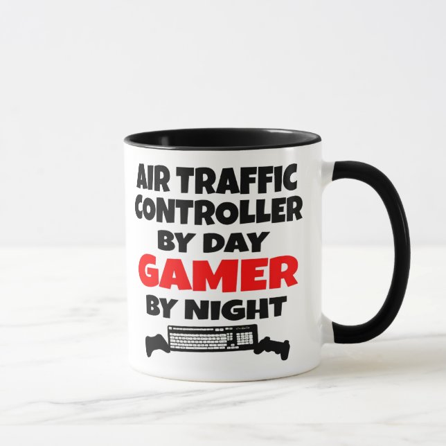 Caneca Gamer de controlador de tráfego aéreo (Direita)