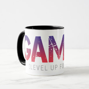 Caneca Gamer Level Up Forever Vintage Gamepad Design