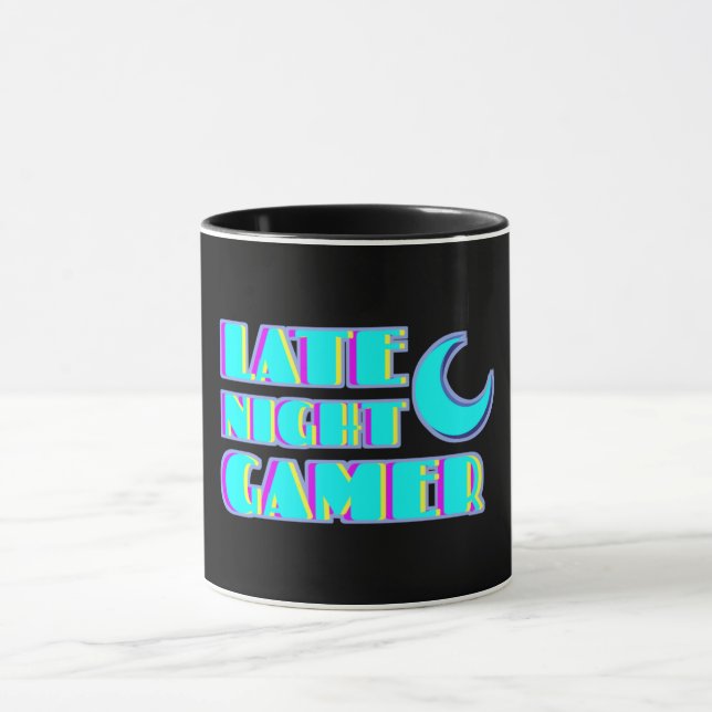 Caneca Gamer Neon Glitch | Café Synthwave (Centro)