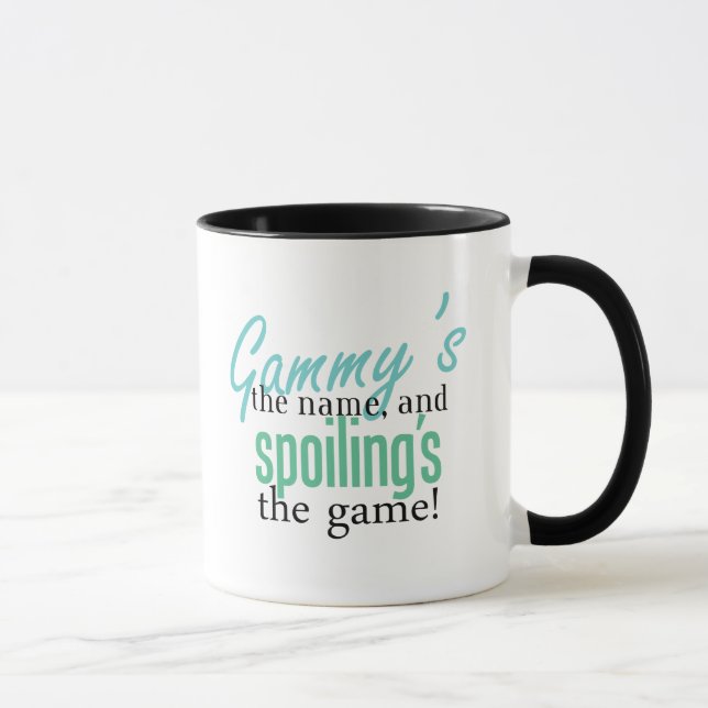 Caneca Gammy o nome, e deterioração do Gam (Direita)