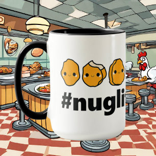 Caneca gancho de frango engraçado adiciona monograma