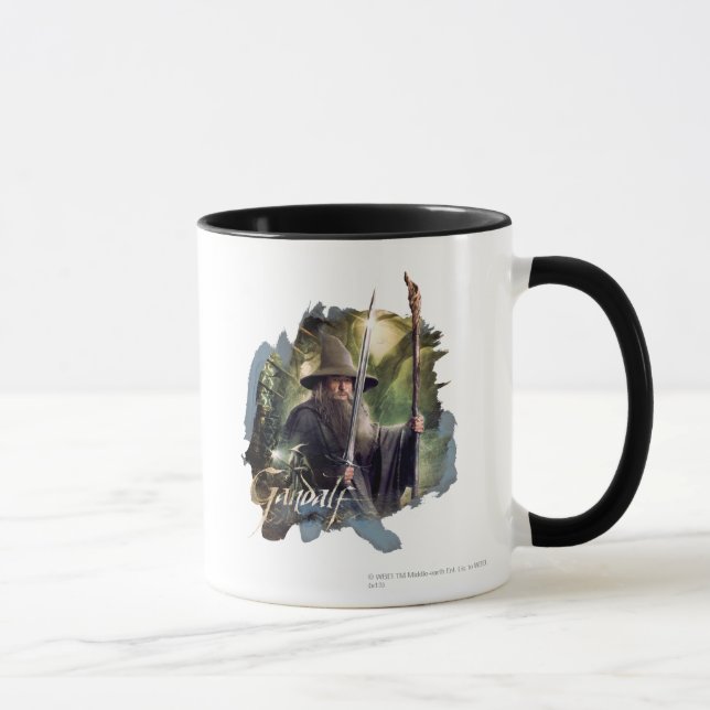 Caneca Gandalf Com Funcionarios E Espada (Direita)