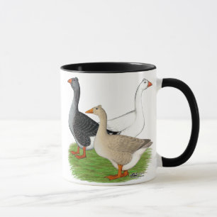 Caneca Gansos:  Trio adornado