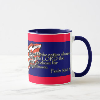 Caneca Garantia do 33:12 do salmo da fidelidade