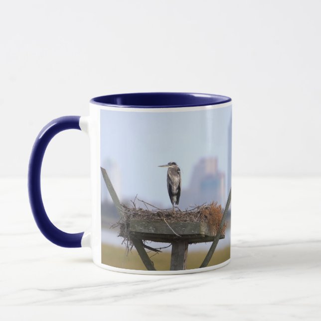 Caneca Garça Azul Grande (Esquerda)