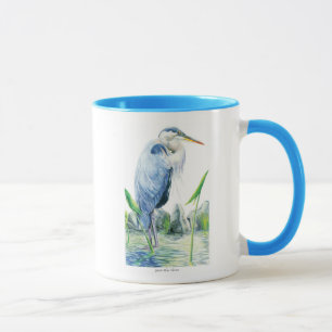 Caneca Garça-real de grande azul