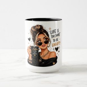 Caneca Garota de Café Fofa/Sarcastica