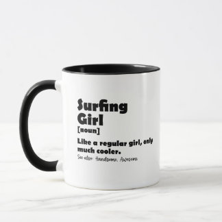 Caneca Garota de Surfe Definição Engraçada Mulheres Surfi