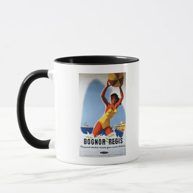 Caneca Garota dos Caminhos de Ferro Britânica e Poster de (Esquerda)