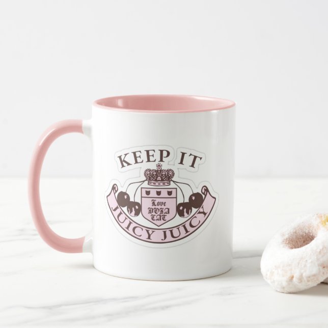 Caneca Garota e Suculenta Rosa Inspiram Mug (Com Donut)