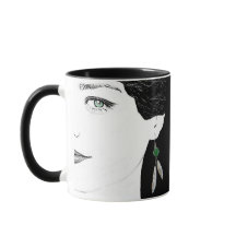 Garota encarada como uma ilustração floral de moda