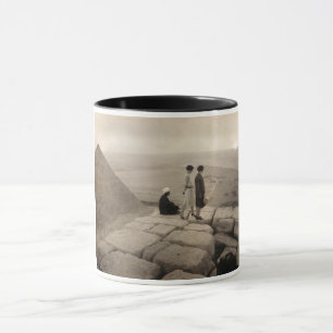 Caneca Garotas Flapper Amanhecer Pirâmide de Quéops, Egit