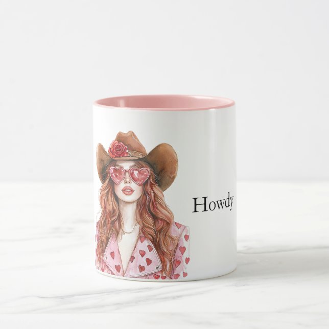 Caneca Garotinha de Cabelo Vermelho Howdy (Centro)