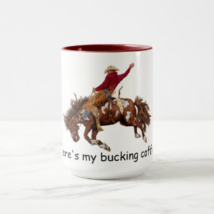 Caneca Garoto-vaqueiro que prende o Bronc