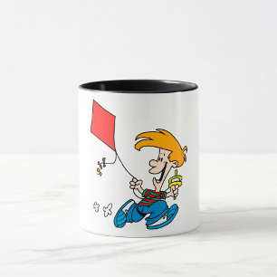 Caneca Garoto Voando Uma Cama
