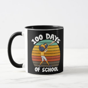 Caneca Garotos 100 Dias De Escola Garotos Dia 100 Beisebo