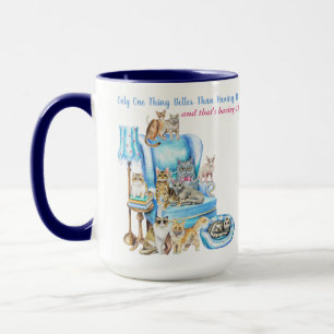Caneca Gata Louca Ilustrada Com Dama Personalizada