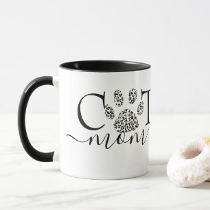 Caneca Gata Mamãe impressão da pata